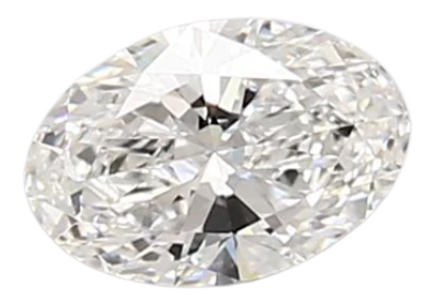 0.67 Carat E VVS2 Oval Lab Diamond For Sale