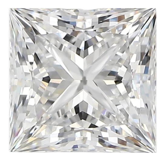 1.28 Carat D VVS2 Princess Lab Diamond For Cheap