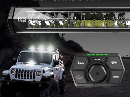 XKGlow SAR 90 Degrees Light Bar Kit Emergency Search & Rescue Light System - 20   36   52  Bar + Controller Online