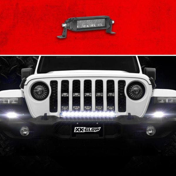 XKGlow Razor Light Bar Auxiliary High Beam Driving No Wire & Switch - 6   10   20  For Discount