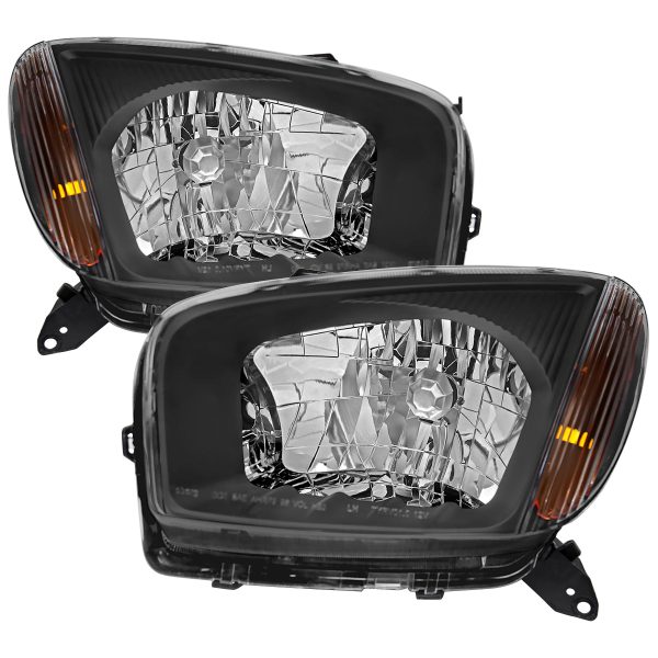 Spec-D OEM Replacement Headlights Toyota RAV4 (01-03) Non Sport - Black   Smoked   Clear Hot on Sale