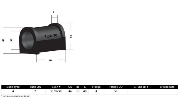 Whiteline Sway Bar Mount Bushing Kit Toyota Supra A70 (1986-1993) [30mm] Front - KSK072-30 Online now