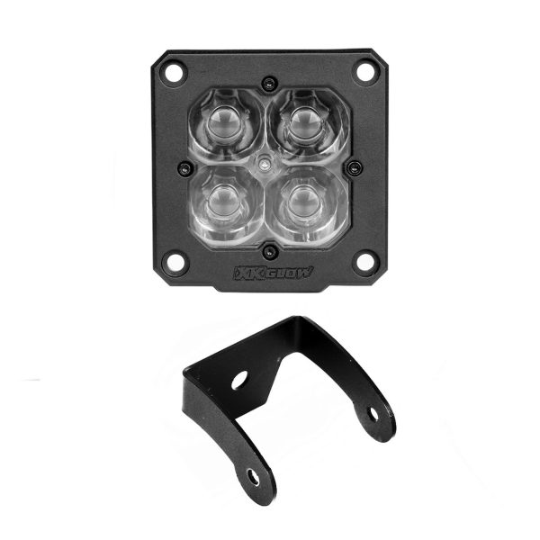 XKGlow Flush Mount XKchrome 20w LED Cube Light w  RGB Accent Light - Driving Beam (w  or w  out Controller) - Driving  Flood  Fog  Spot Beam For Discount