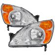 Spec-D Headlights Honda CRV (2002 2003 2004) OEM Replacement w  Amber Corners For Discount