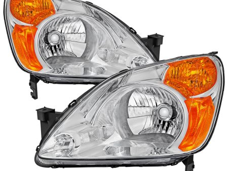 Spec-D Headlights Honda CRV (2002 2003 2004) OEM Replacement w  Amber Corners For Discount