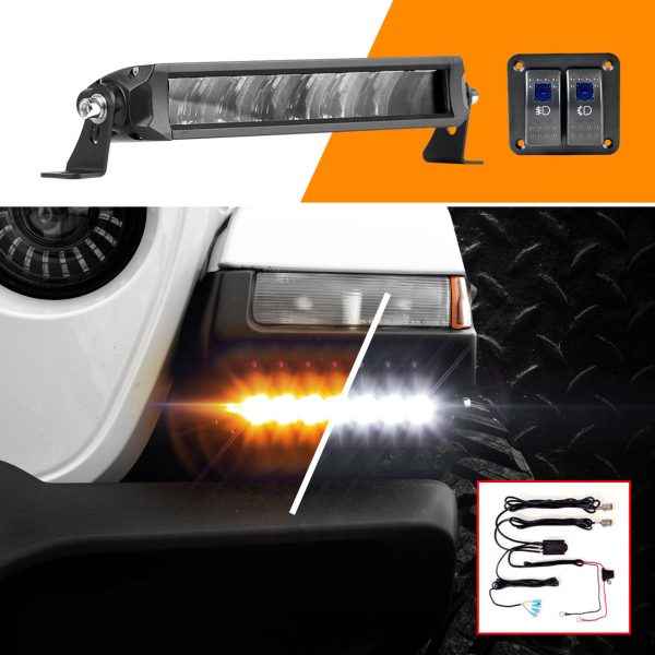 XKGlow Razor SAE Light Bar Fog + Strobe Kit w  Switch & Wire- 6  or 10  For Cheap