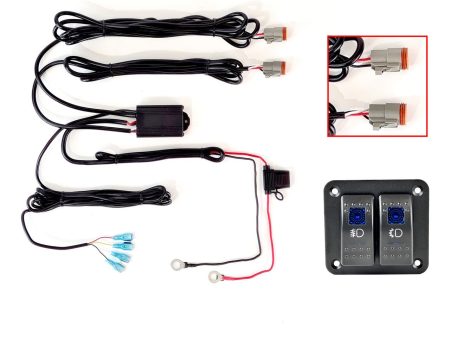 XKGlow Switch Panel + 2 Output Wire for Razor Fog w  Strobe Light Bar - 2 or 3 Button on Sale