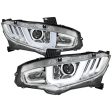 Spec-D Projector Headlights Honda Civic Type-R FK8 (2017-2021) LED Bar w  Sequential Signal Chrome Black For Sale